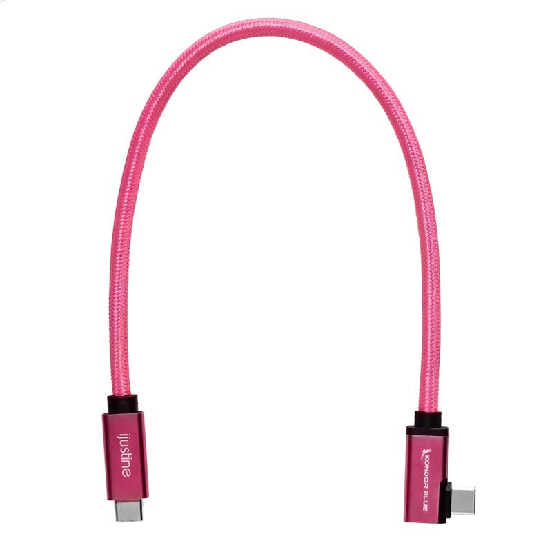 Kondor Blue iJustine Pink USB C 3.1 Data and Charging Cable 10Gb/s Data Speed & 100W Power Delivery